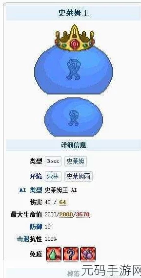 泰拉瑞亚史莱姆大全：全面攻略，史莱姆打法图文详解，揭秘隐藏惊喜掉落！